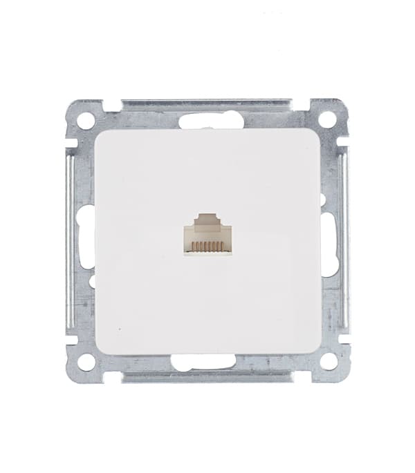 Розетка компьютерная Hegel Master встраиваемая белая RJ45 (РСК-400)