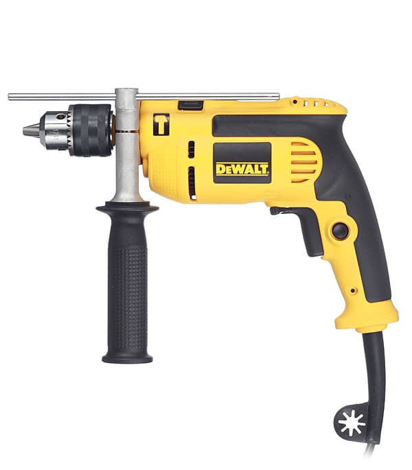 Дрель-шуруповерт сетевая ударная DeWalt Dwd024-in 750 Вт ключевой патрон