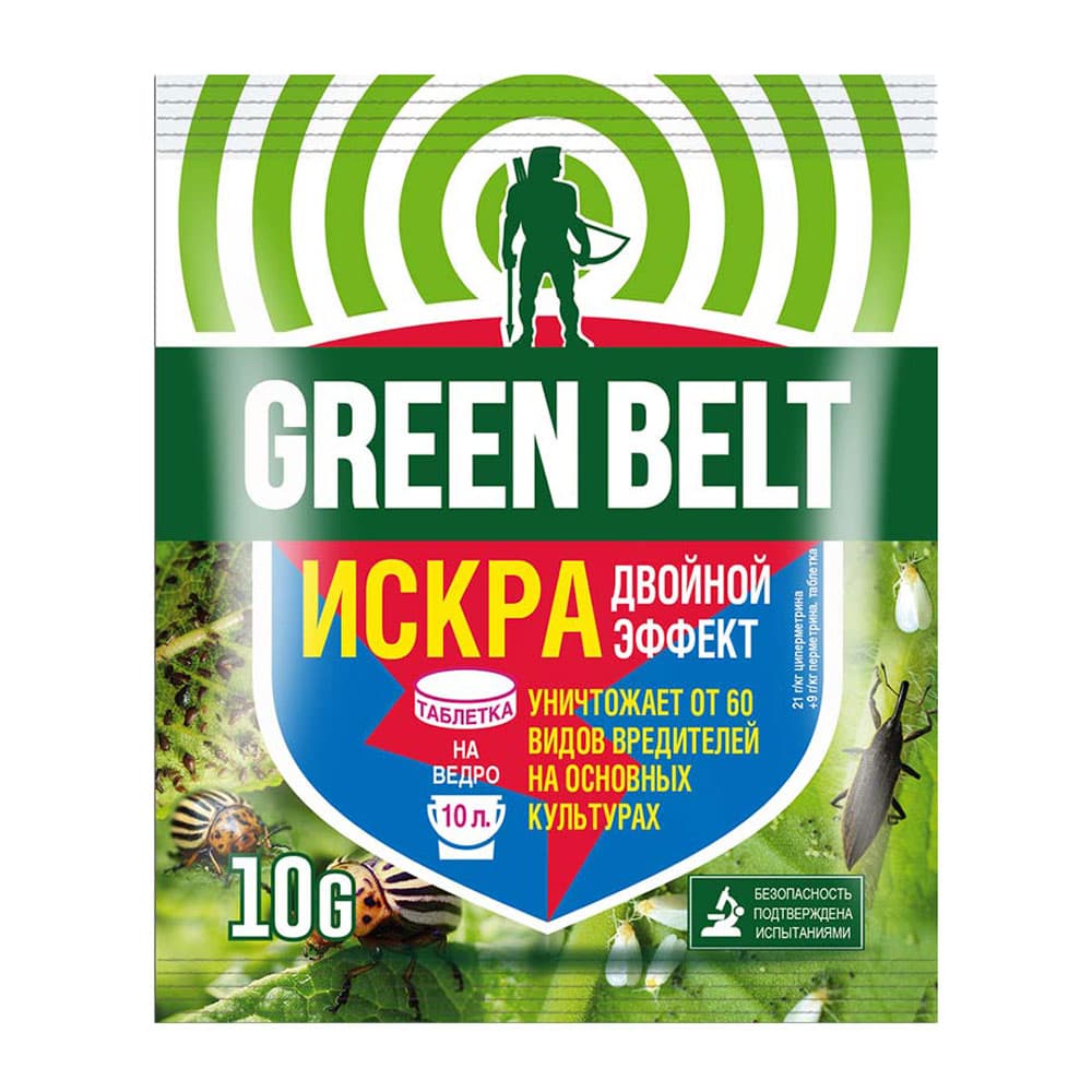 Средство для защиты растений от вредителей Green Belt Искра двойной эффект 10 г - 1