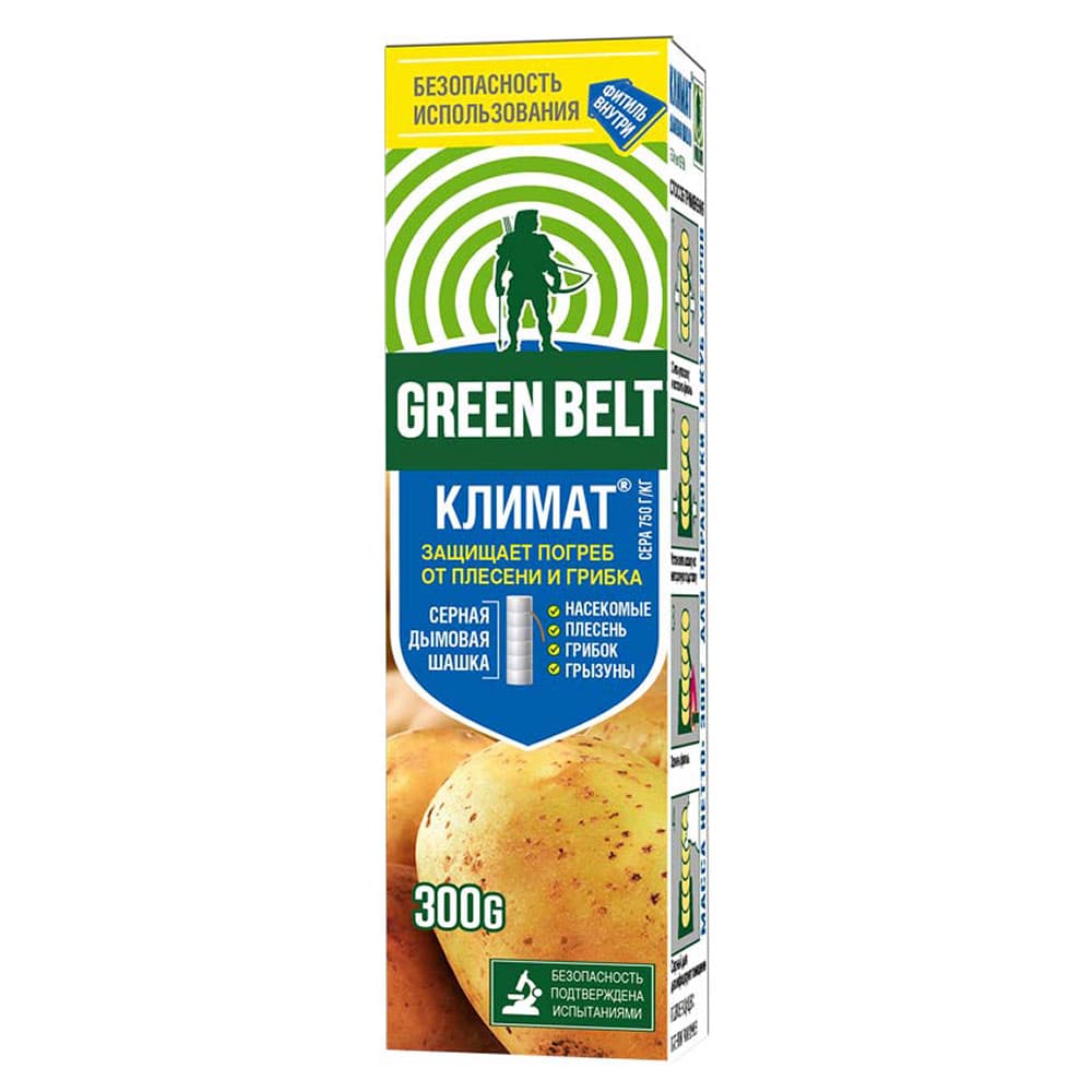 Шашка серная для дезинфекции погребов Green Belt Климат 300 г