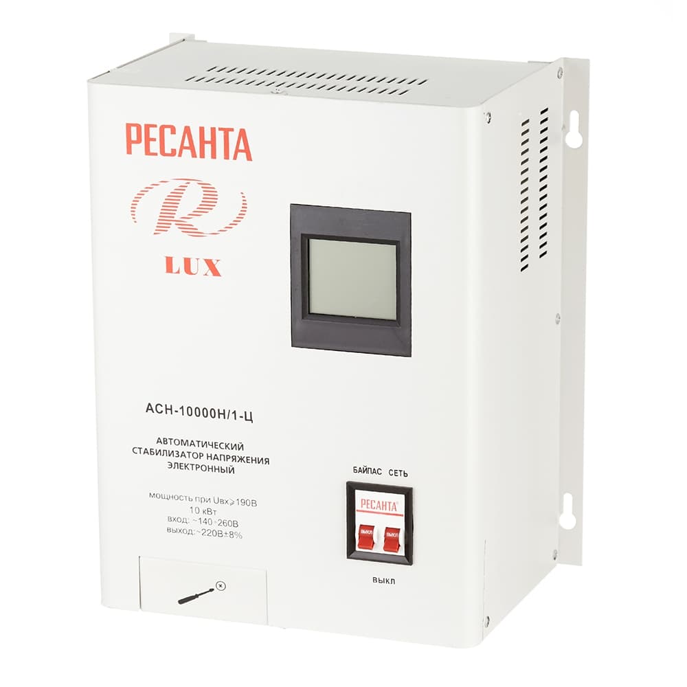 Стабилизатор напряжения Ресанта АСН-10000 Н/1-Ц  Lux однофазный 220 В 10 кВт навесной