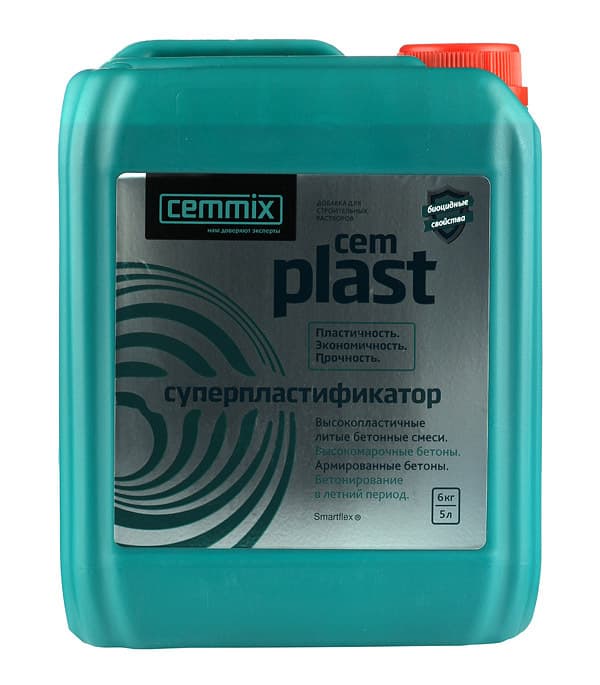 Добавка суперпластификатор для бетонов и растворов Cemmix CemPlast 5 л