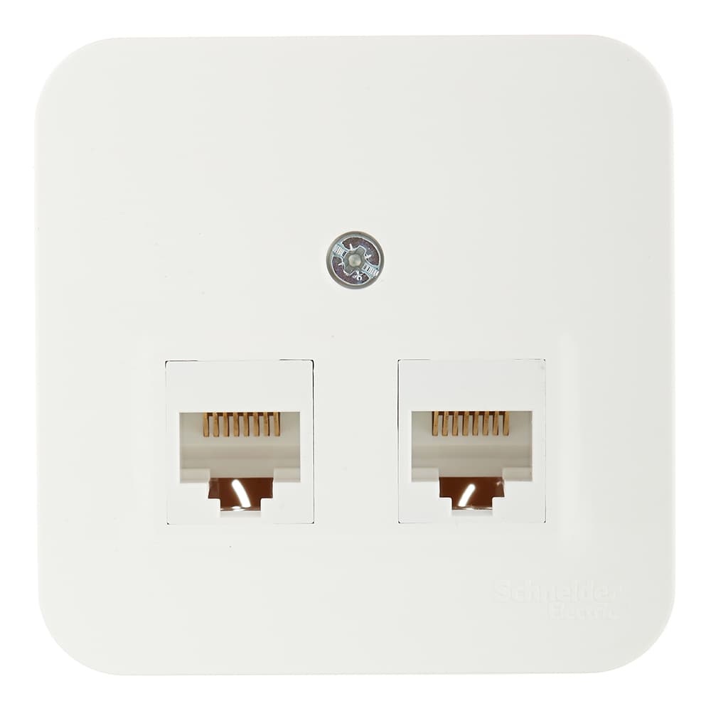 Розетка компьютерная Systeme Electric Blanca накладная молочная 2хRJ45 (BLNIA045452)