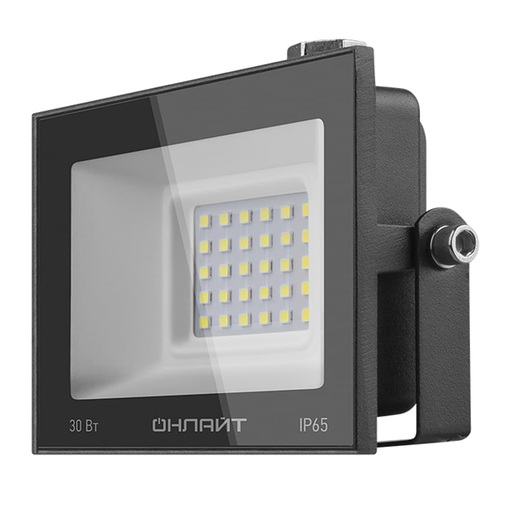 Прожектор светодиодный Онлайт OFL 4000К 30 Вт IP65 черный