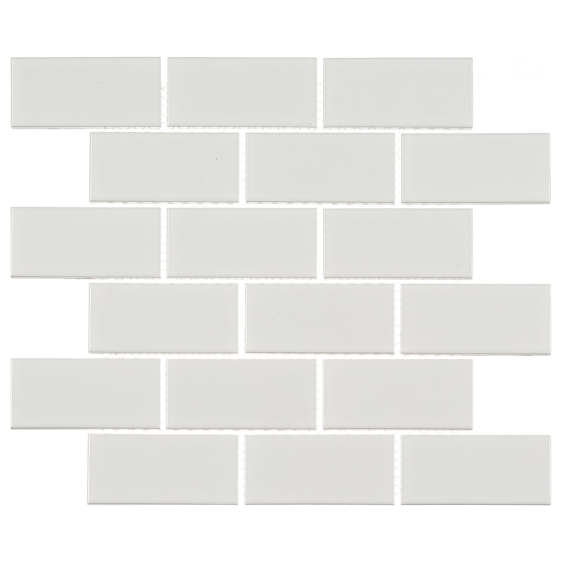 Мозаика Starmosaic Brick White Glossy белая керамическая 295х291х6 мм глянцевая