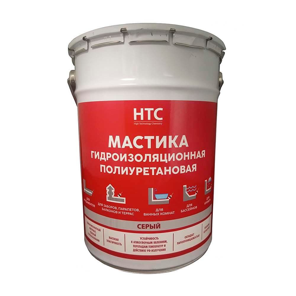 Мастика гидроизоляционная полиуретановая HTC 6 кг серая