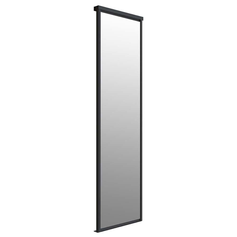 Дверь-купе 583x2252 мм зеркало/черный матовый Elegant
