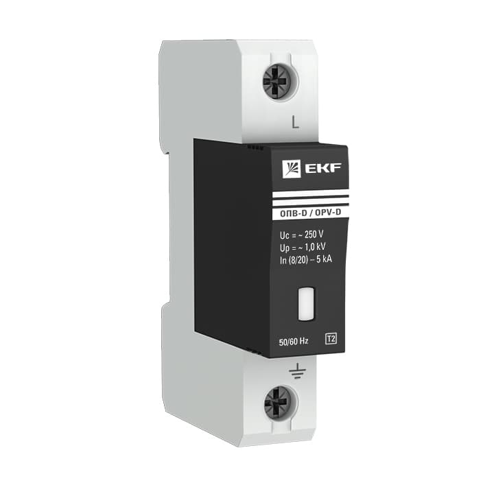 Ограничитель напряжения модульный EKF PROxima 230 В 5 кА 1P (opv-d1)