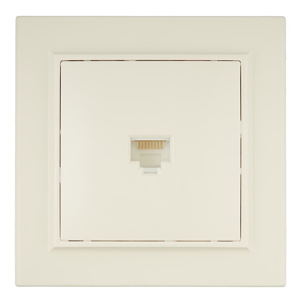 Розетка компьютерная EKF Минск встраиваемая бежевая RJ45 (ERK01-035-20)