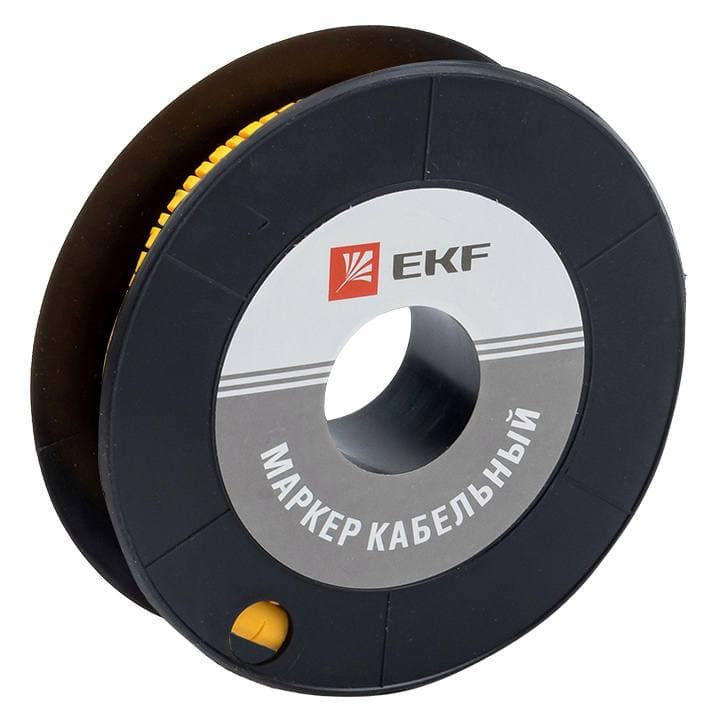 Маркеры кабельные (клипсы) EKF PROxima 4,5-8,6 мм цифра 4 желтые (350 шт.) (plc-KM-6-4)