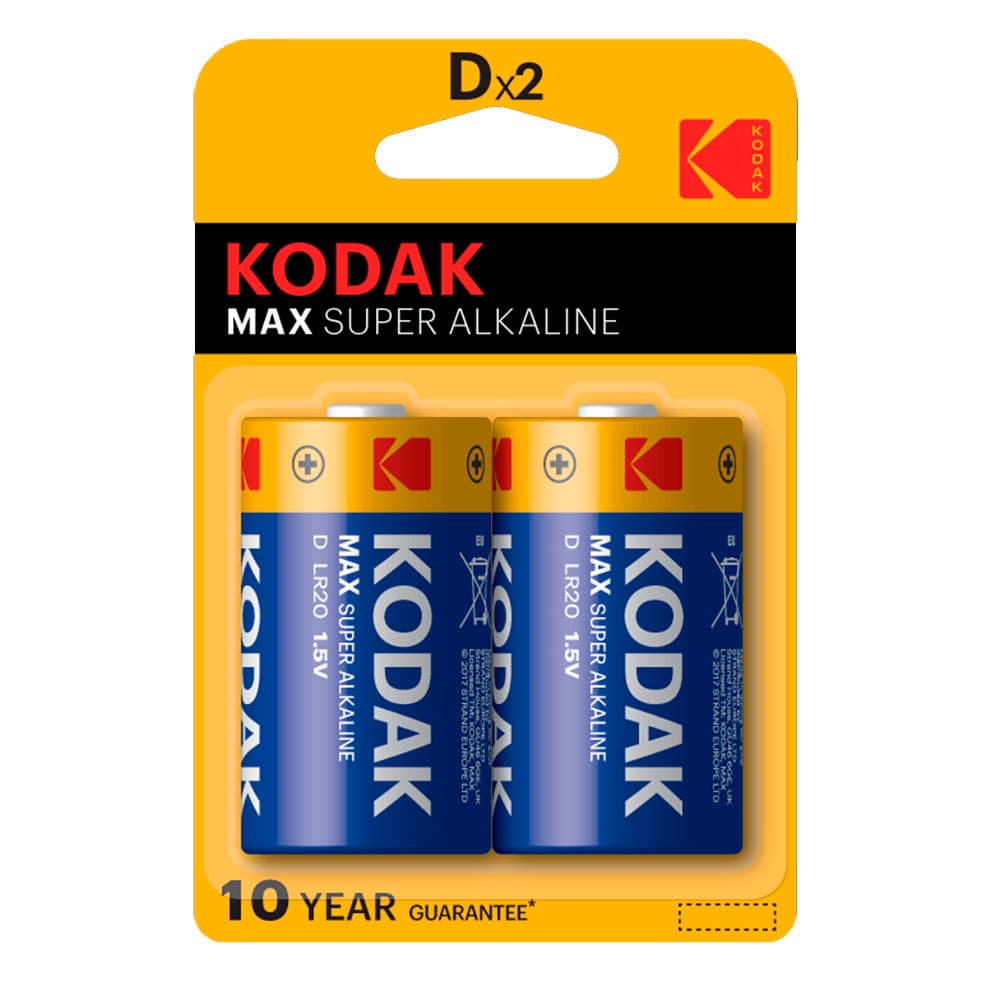 Батарейка Kodak Мax D 1,5 В (2 шт.) (Б0005129)