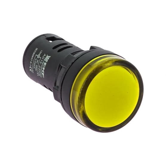 Лампа сигнальная EKF PROxima AD16-16HS 230 В IP54 пластиковая желтая (ledm-ad16-16-y)