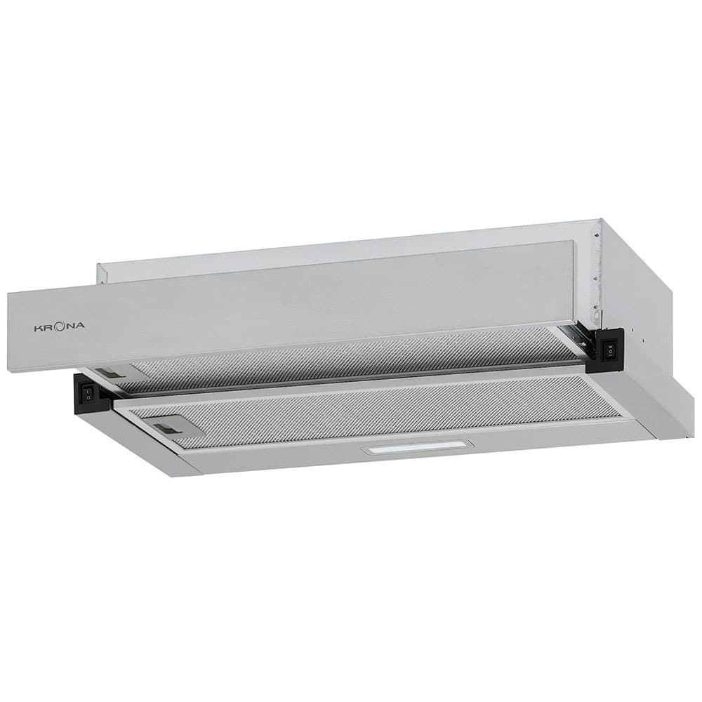 Кухонная вытяжка встраиваемая Krona Kamilla R 600 Inox (2 мотора) 60 см нержавеющая сталь