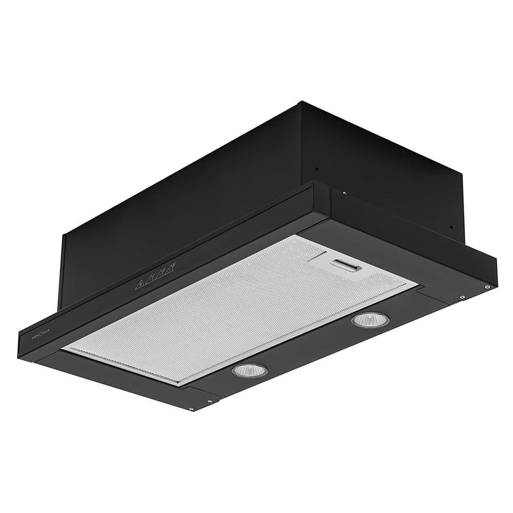 Кухонная вытяжка встраиваемая Krona Kamilla sensor 600 Black (2 мотора) 60 см черная