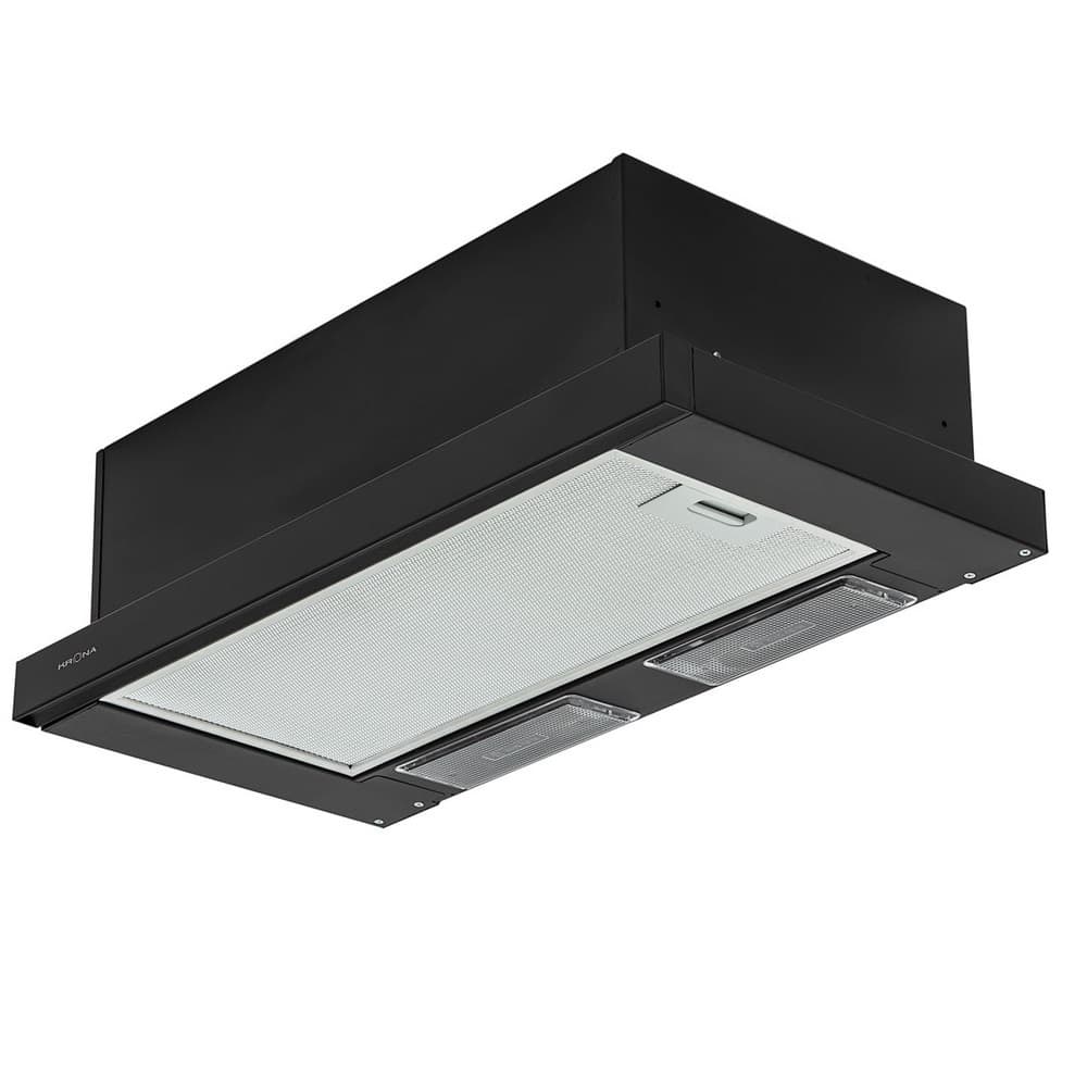 Кухонная вытяжка встраиваемая Krona Kamilla 600 Black (1 мотор) 60 см черная