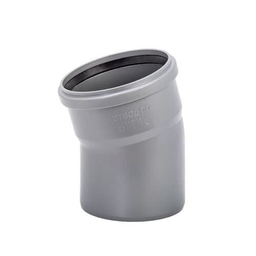 Отвод Lammin d110 мм 15° пластиковый для внутренней канализации (Lm35040011015) - 1