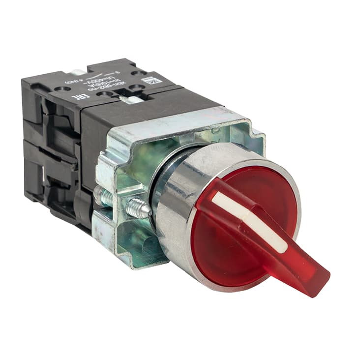 Переключатель EKF PROxima BD33 220 В 1NO+1NC IP40 3P с фиксацией с подсветкой красный (xb2-bk33-r-230)