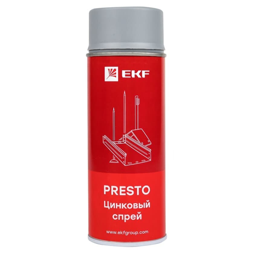 Спрей цинковый EKF Presto (lp-zinc)