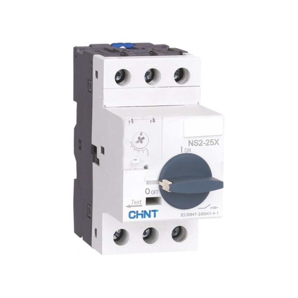 Пускатель Chint NS2-25X (495180) 3P 1А 100 кА 230 В на монтажную плату с поворотной ручкой