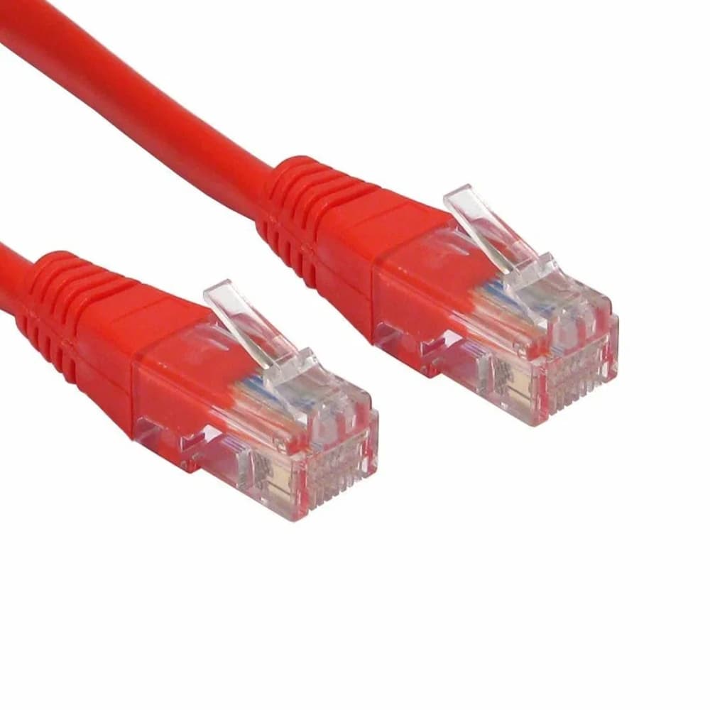 Патч-корд компьютерный UTP CAT5e 4х2х0,511 мм PVC Ripo красный (1 м) - 1