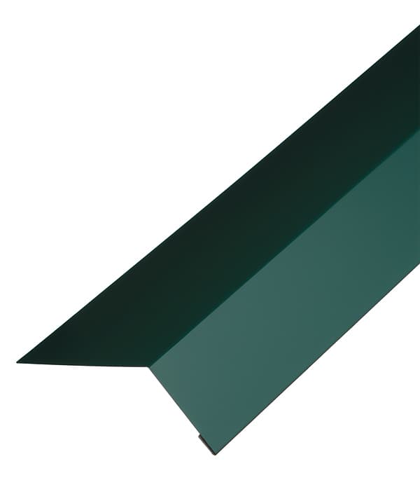 Планка карнизная для гибкой черепицы Grand Line 100х60-65 мм 2 м зеленая RAL 6005