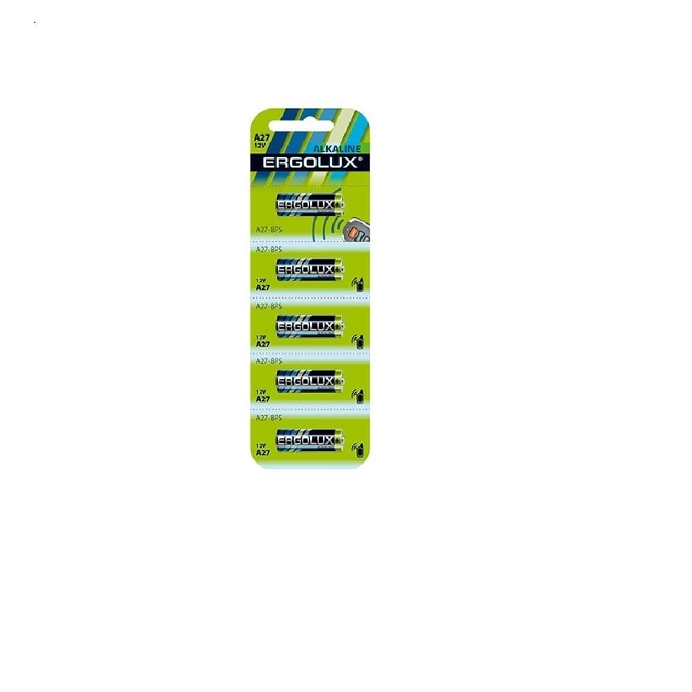 Батарейка Ergolux BL-5 таблетка LR27A 1,5 В (5 шт.) (A27-BP5)