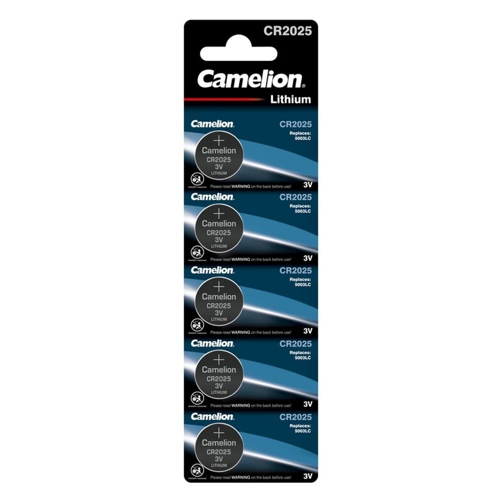Батарейка Camelion BL-5 таблетка CR2025 3 В (5 шт.) (CR2025-BP5)