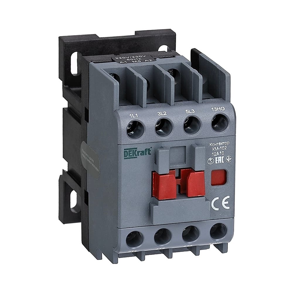 Контактор модульный Dekraft КМ-102 230 В 12 А тип AC 1НО (22002DEK)