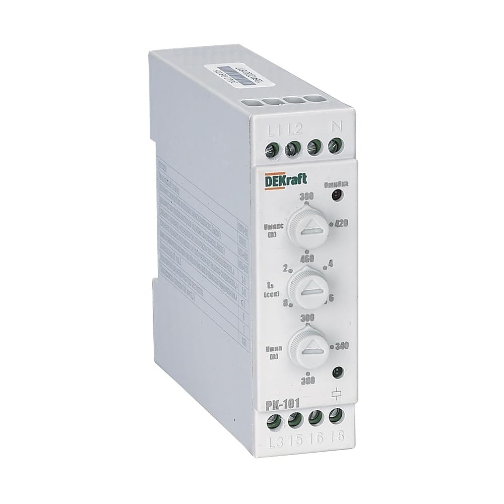 Реле контроля фаз модульное Dekraft РК-101 380 В 5 А тип AC (23301DEK)