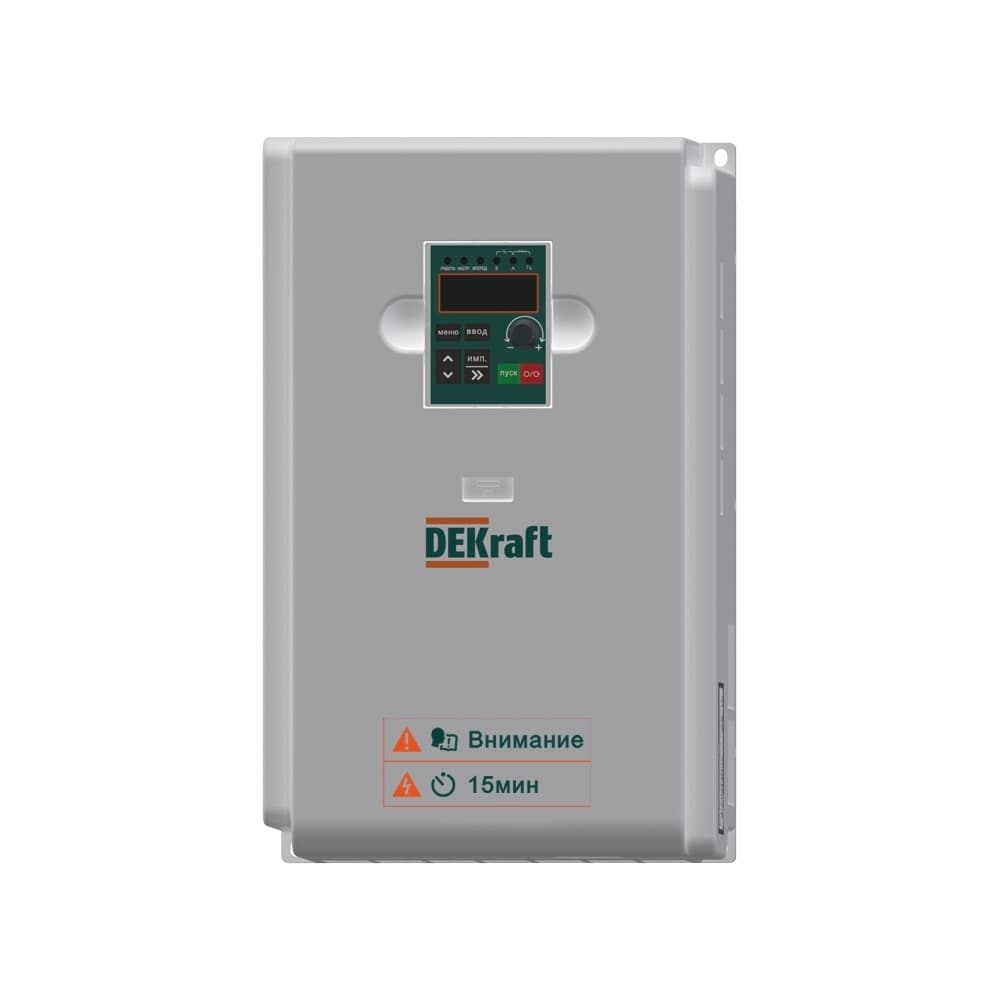 Преобразователь частоты Dekraft DEKV060 3P 26А 440 В на DIN-рейку (DEKV060G011T4B)