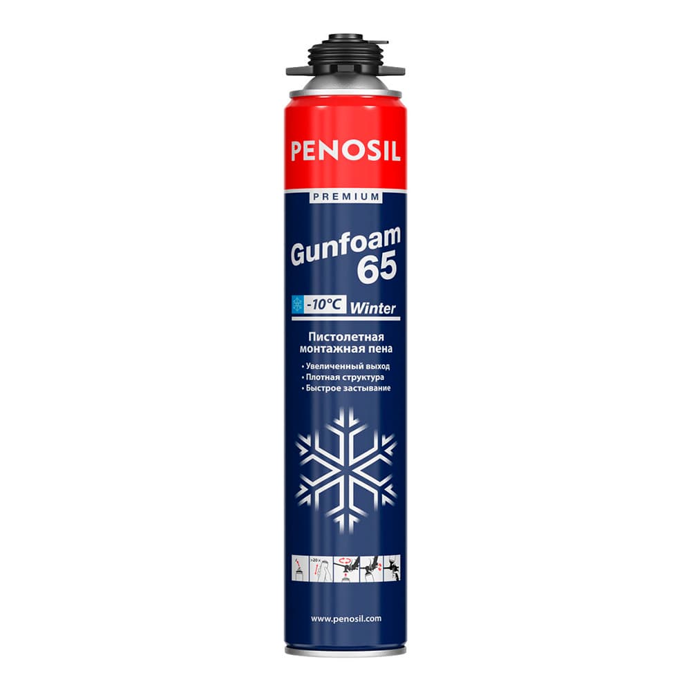 Пена монтажная профессиональная Penosil Premium Gunfoam 65 / Nordic Gunfoam 65 зимняя 850 мл