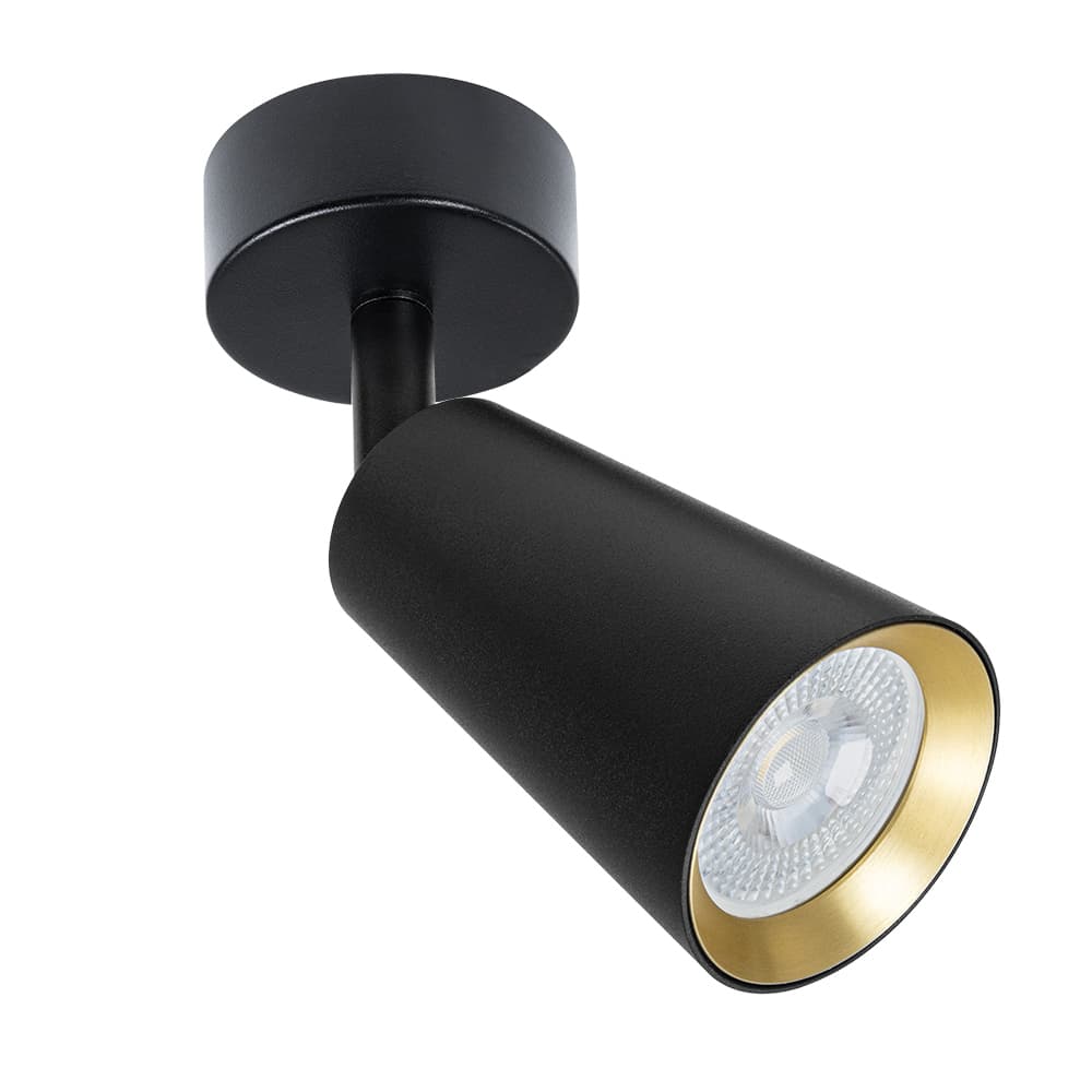 Спот Arte Lamp Cintura GU10 35 Вт 1 кв.м черный/золото IP20 (A2353PL-1BK)