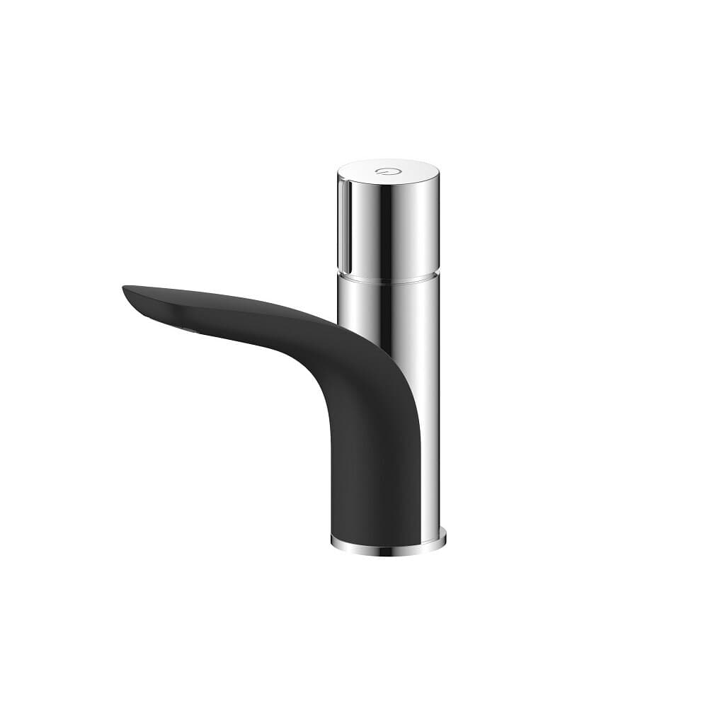 Смеситель для раковины ARGOtech Gelios нажимной хром/черный (35-04LGELIOS black)