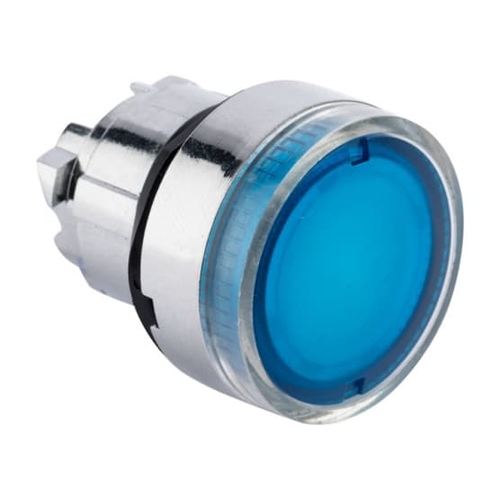 Кнопка плоская EKF PROxima XB4 660 В IP40 без фиксации с подсветкой синяя (XB4BW-B)