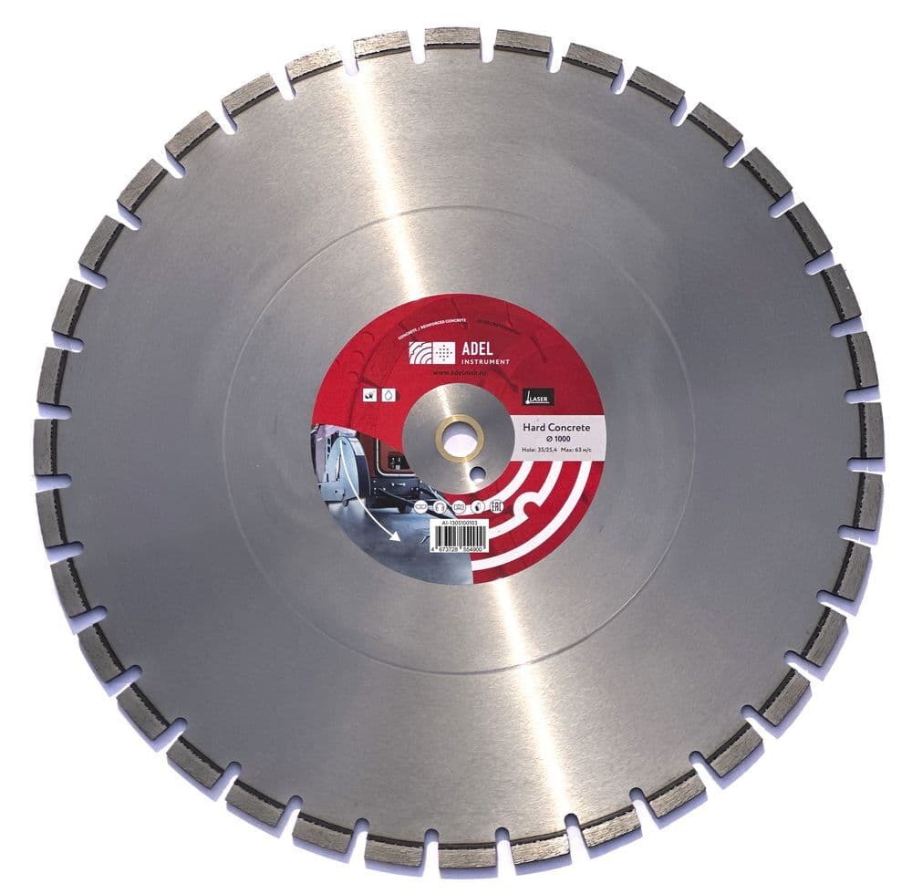 Диск алмазный по бетону Adel Instrument Hard Concrete 1000x35/25,4x4,5 мм сегментный мокрый рез (AI-1305100103)