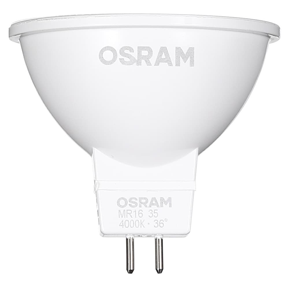 Лампа светодиодная Osram GU5.3 4000К 5 Вт 360 Лм 12 В рефлектор MR16 прозрачная - 1
