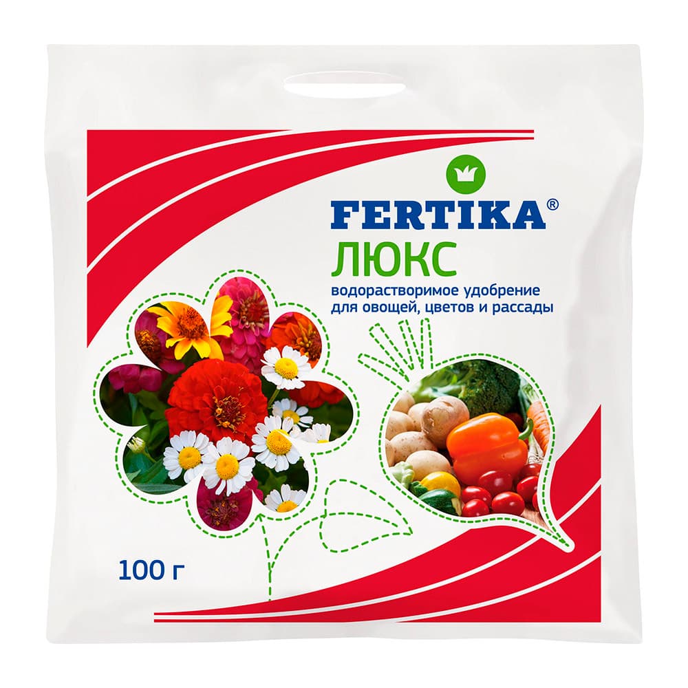 Удобрение минеральное сухое универсальное гранулированное Люкс Fertika 100 г