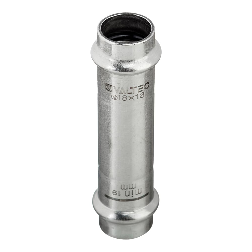 Муфта Valtec 18х18 мм надвижная нержавеющая сталь (VTi.904.I.001818)