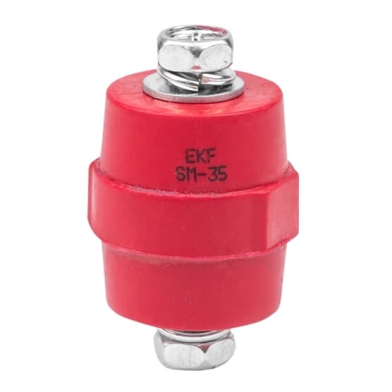 Изолятор EKF PROxima SM-35 IP30 380 А с болтом и шайбой пластиковый красный (10 шт.) (plc-sm-35)