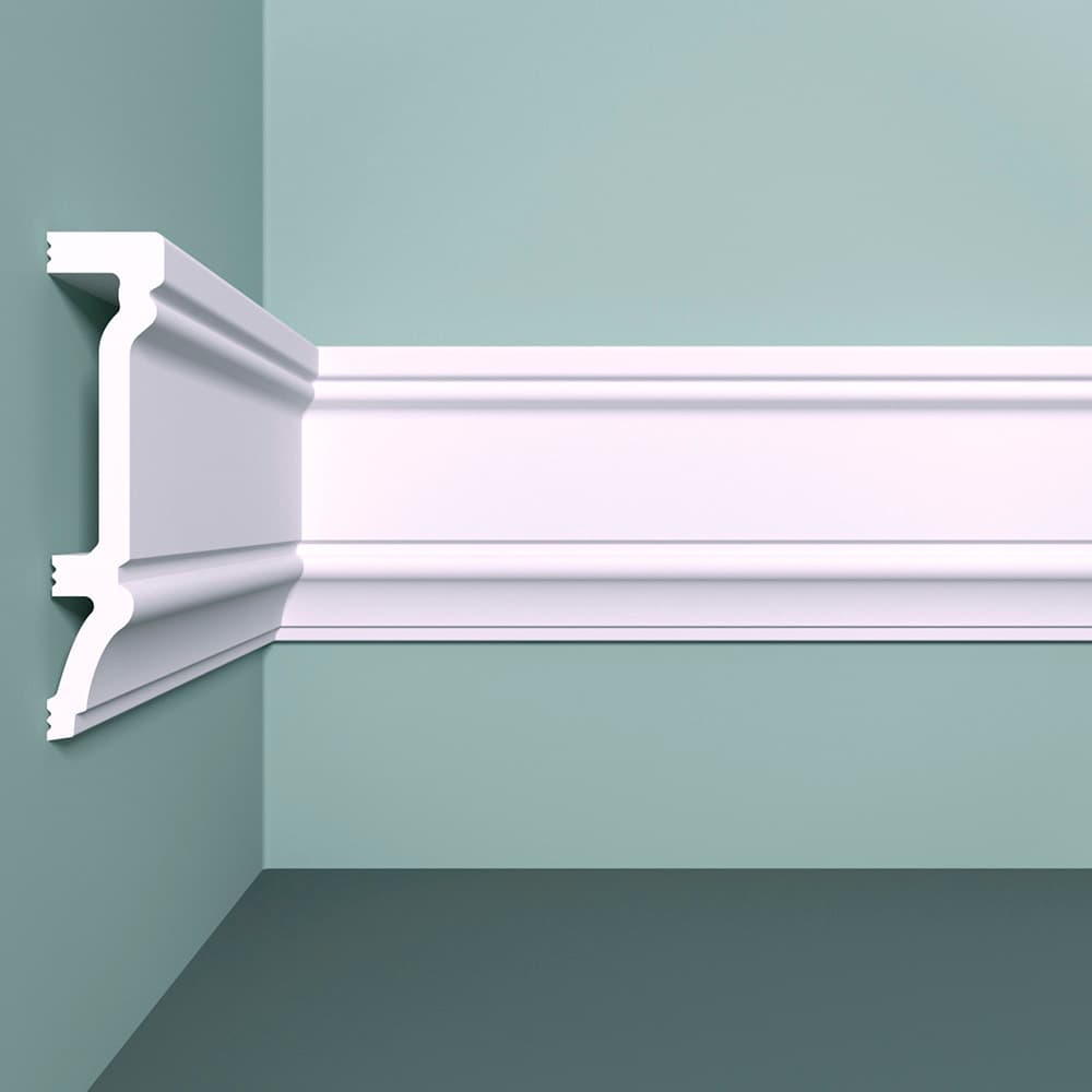 Молдинг из экополимера ударопрочный 100х23х2000 мм под покраску Bello Deco XPS M 13 белый