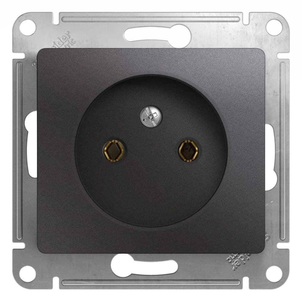 Розетка Systeme Electric Glossa встраиваемая графит (GSL001341)