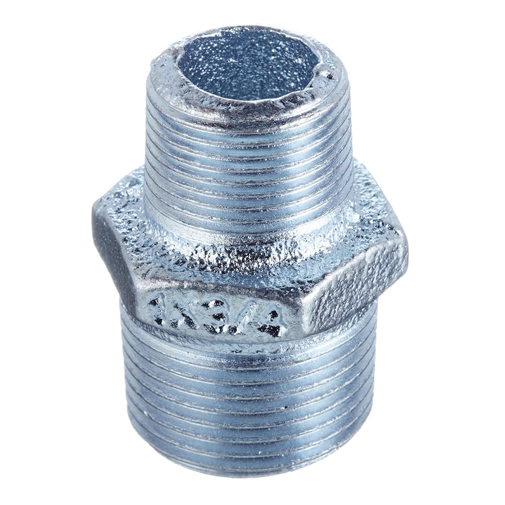 Ниппель переходный Gebo Platinum (245-22V) 3/4 НР(ш) х 1/2 НР(ш) чугунный оцинкованный