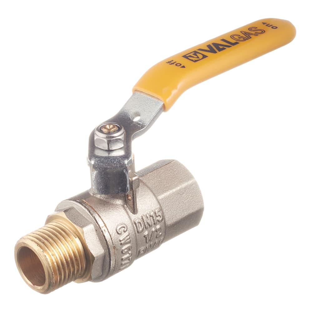 Кран шаровой газовый Valtec 1/2 ВР(г) х 1/2 НР(ш) рукоятка (VT.272.N.04)