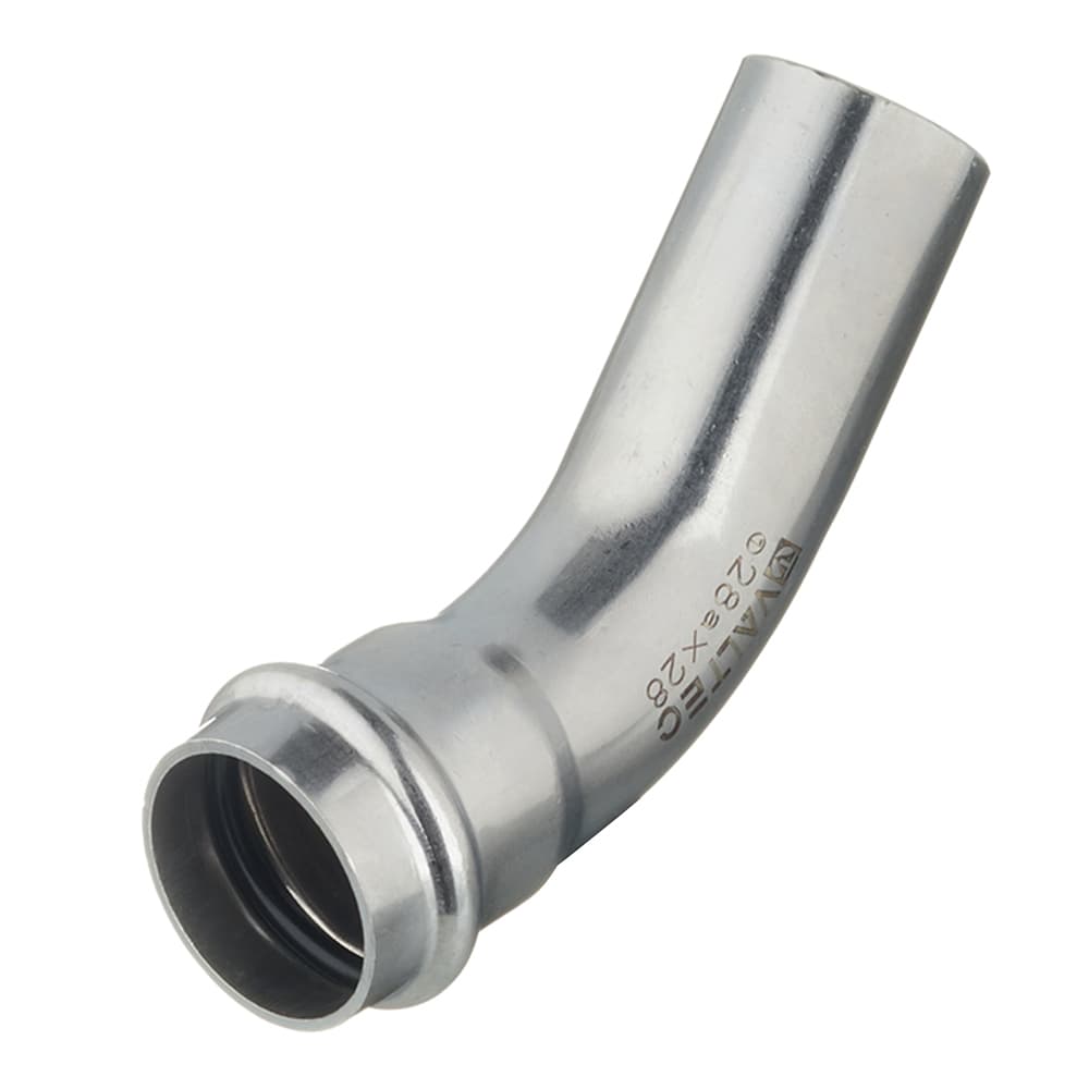 Угол Valtec 45° 28 мм ВН нержавеющая сталь (VTi.958.I.002828)