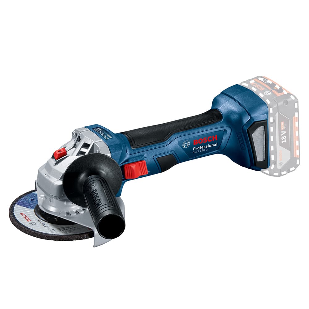 Шлифмашина угловая аккумуляторная Bosch GWS 180-LI Brushless 18 В d125 мм без АКБ и ЗУ (06019H9020)