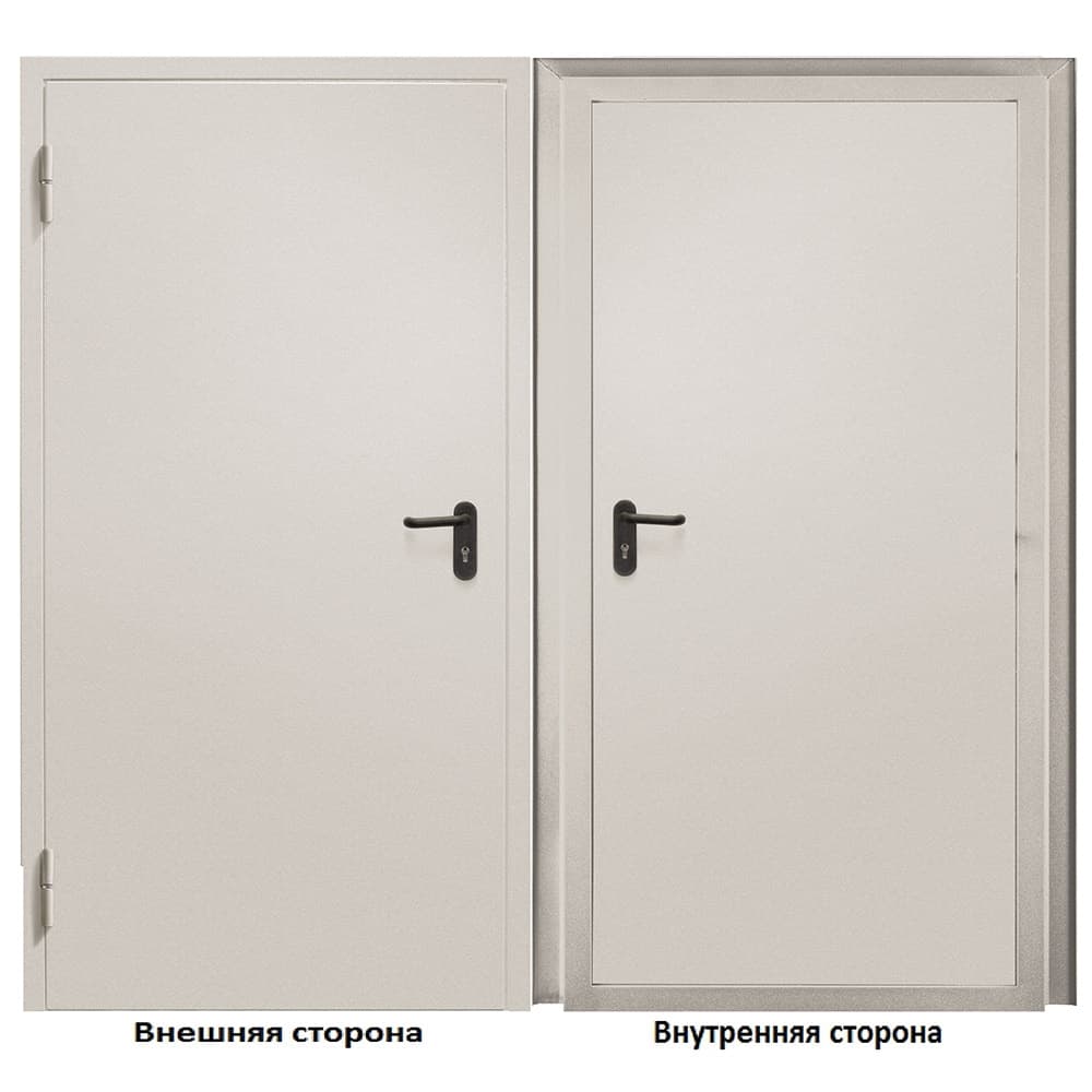 Дверь противопожарная Промет ДП-EIS-60 глухая левая серый RAL 7035 950х2050 мм