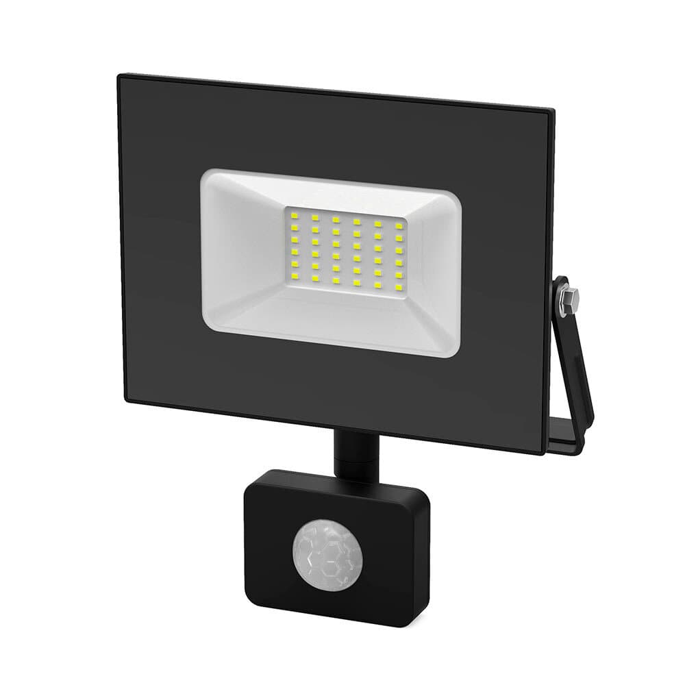 Прожектор светодиодный Gauss Elementary-S ДО-30 6500К 30 Вт IP65 с датчиком движения черный