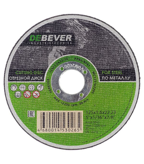 Круг отрезной по металлу Debever 125х22,2х1,6 мм (WC12516229S/30265) - 1