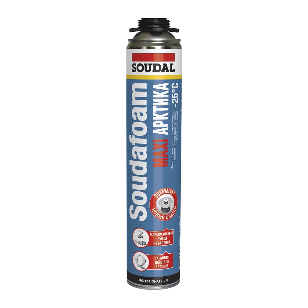 Пена монтажная профессиональная Soudal Soudafoam Gun Maxi Arctic зимняя 870 мл