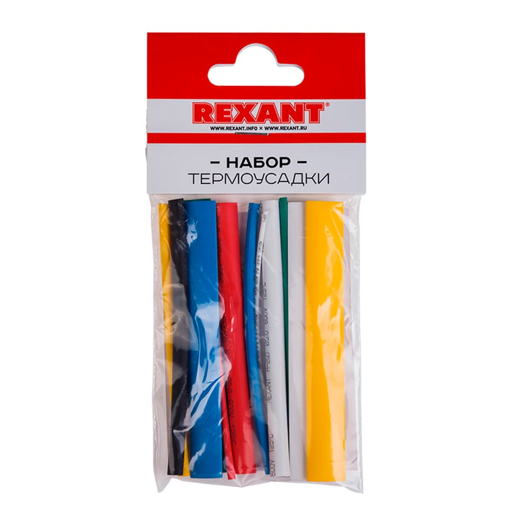 Трубка термоусадочная Rexant Multicolor ТУТ 2/1 мм 100 мм 6 цветов (13 шт.) - 1